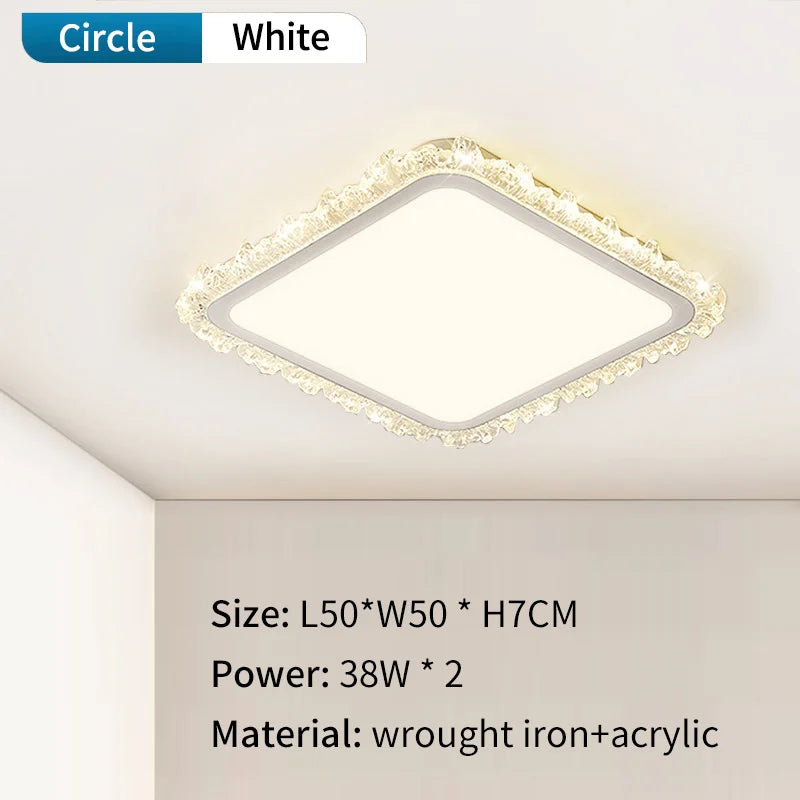 Modern Luxury Ceiling Lamp — Imitation Crystal LED Light for Living Room, Bedroom & Study