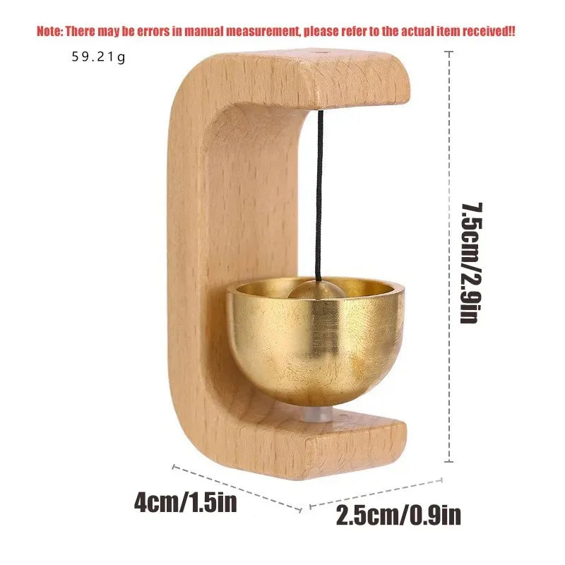 Wooden Wind Chime Wireless Doorbell - detail view