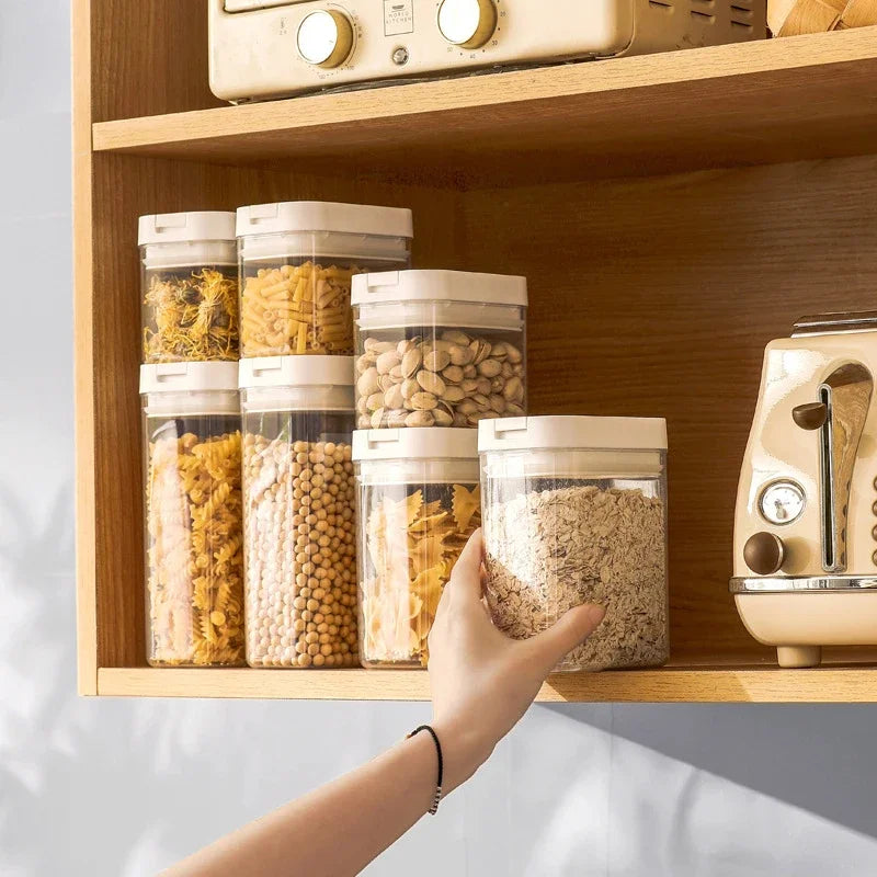 Airtight Kitchen Storage Jars with Scale Lines - detail view