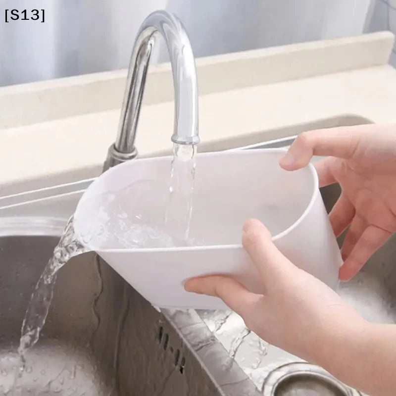 Kitchen Waste Bin Drainable Trash Can Countertop Sink Garbage Cans Home Kitchen Dry Wet Separation Rubbish Bin[Q]Q@