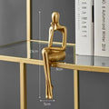Abstract Golden Resin Figure Ornament