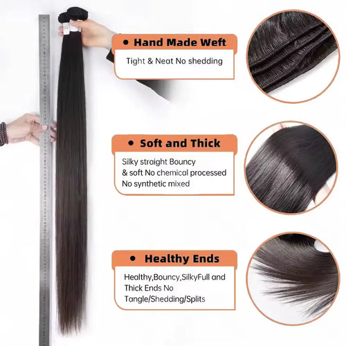 32-Inch Brazilian Straight Human Hair Bundles - alternate view