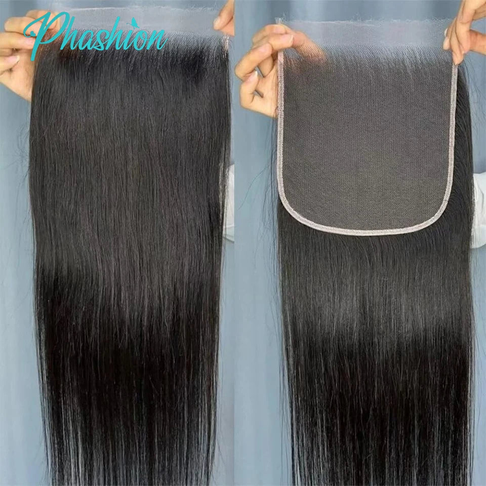 13x6/13x4/4x4/5x5/6x6 HD Lace Closure – Straight Human Hair, Natural Black, Pre-Plucked