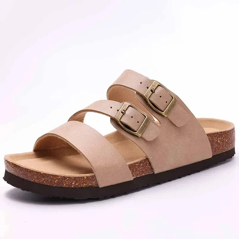 Cork Suede Mules Slippers