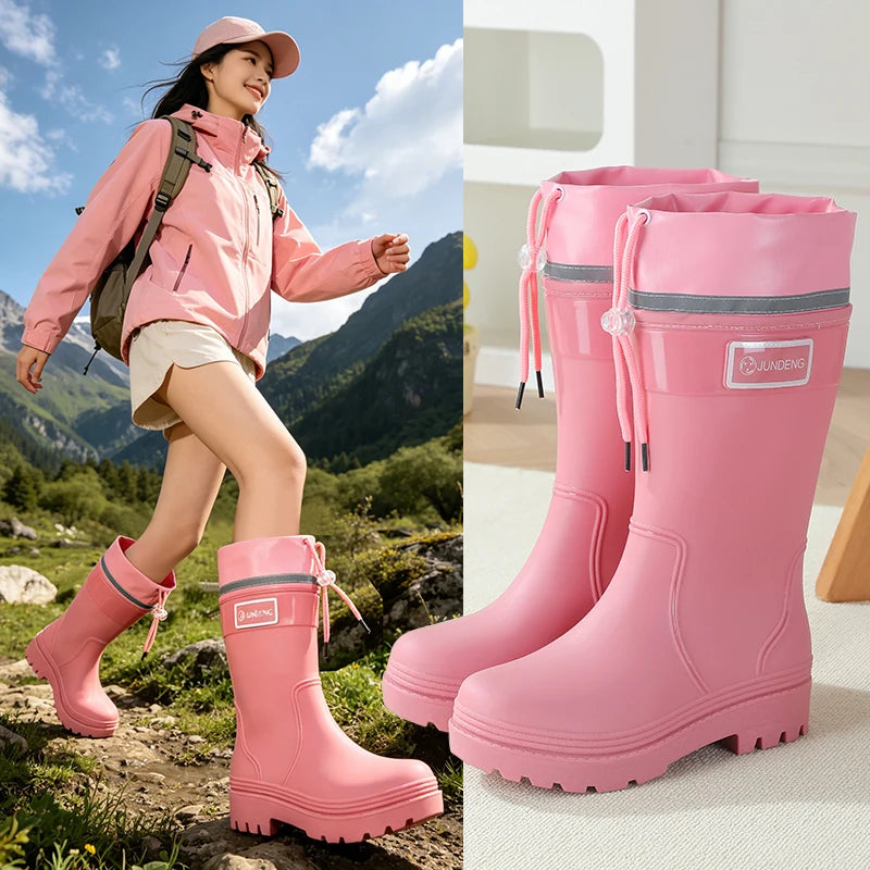 Women's Mid-Calf Waterproof Rain Boots