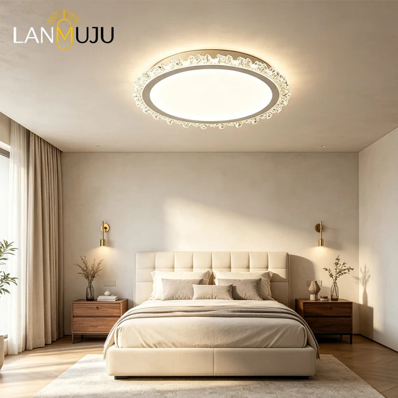 Modern Luxury Ceiling Lamp — Imitation Crystal LED Light for Living Room, Bedroom & Study