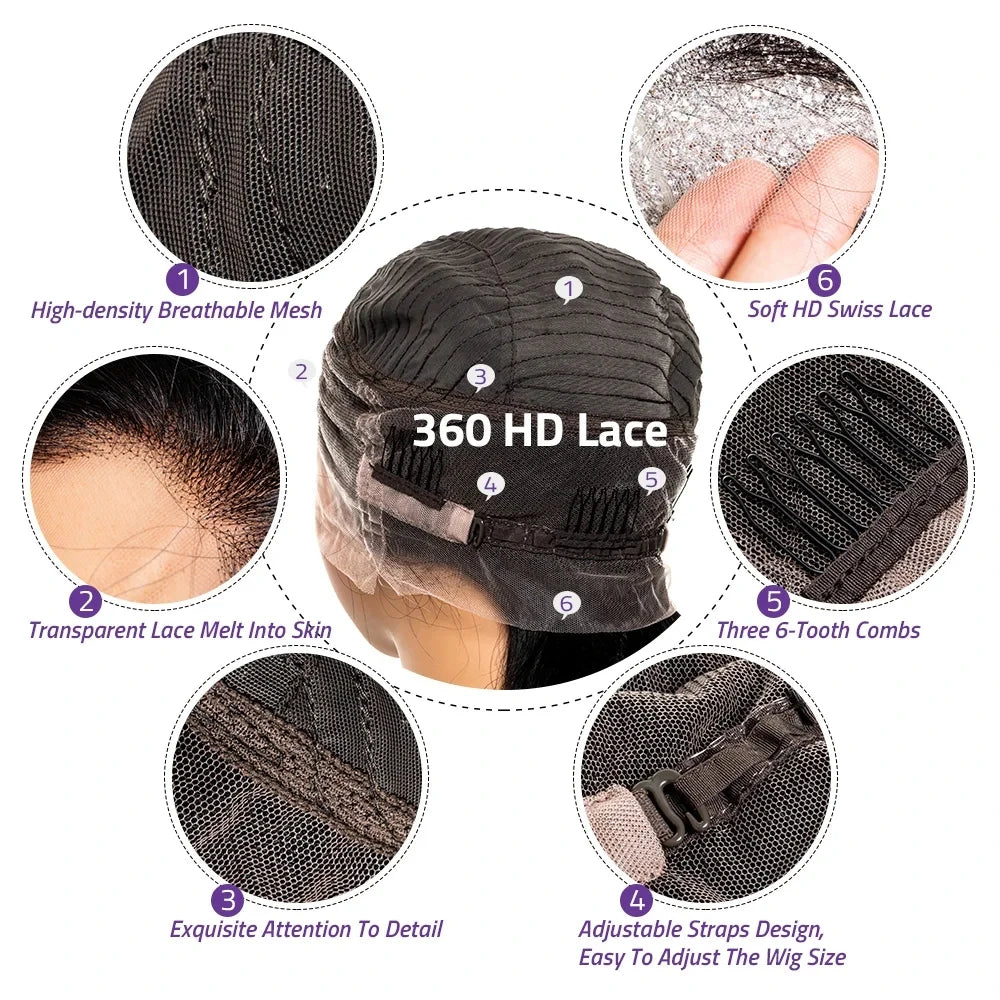 13x6 HD Transparent Lace Front Wig – Body Wave Human Hair, 220% Density, up to 40"