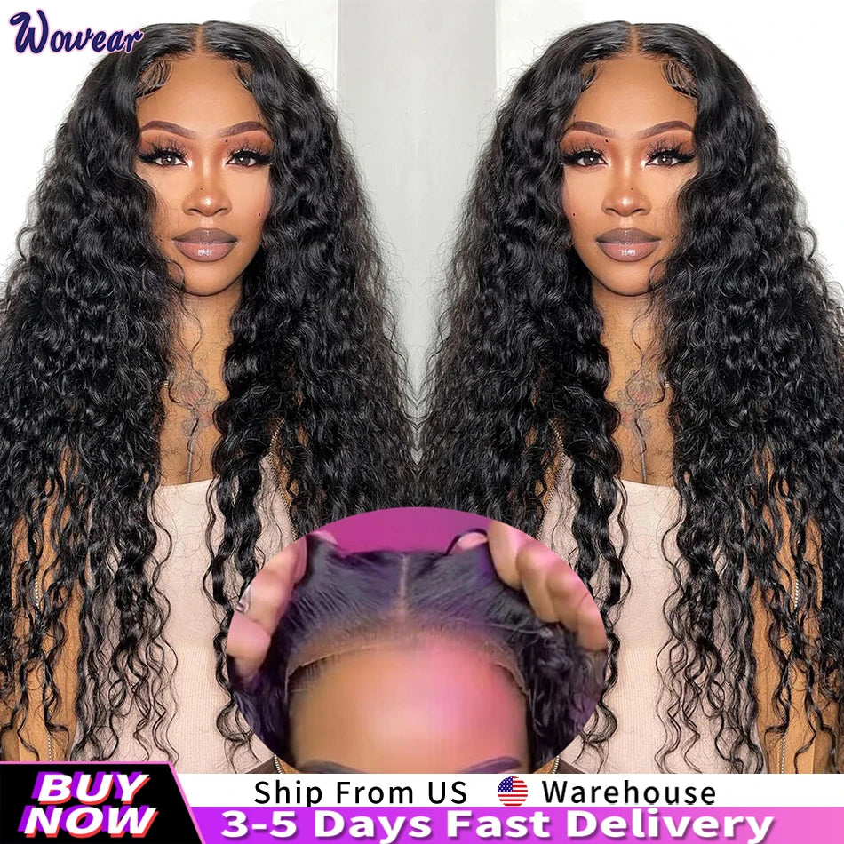 Wear & Go Glueless Wig, Deep Wave Human Hair