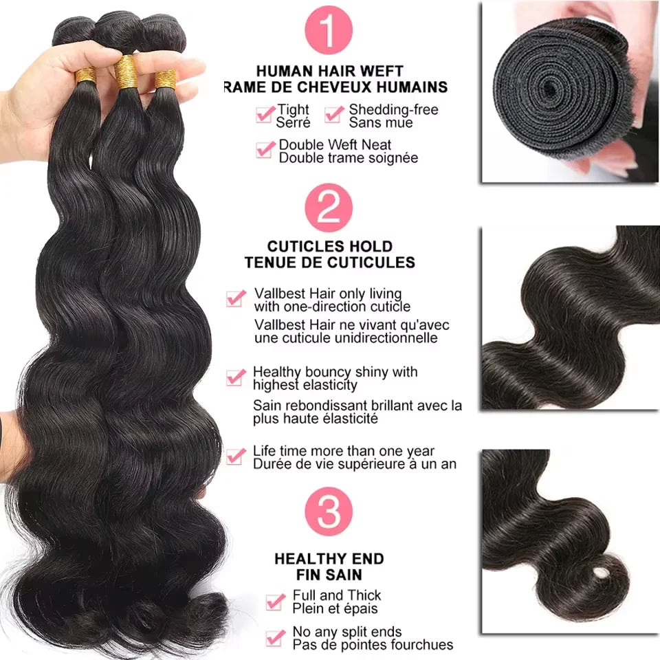 Peruvian Body Wave Human Hair Bundles