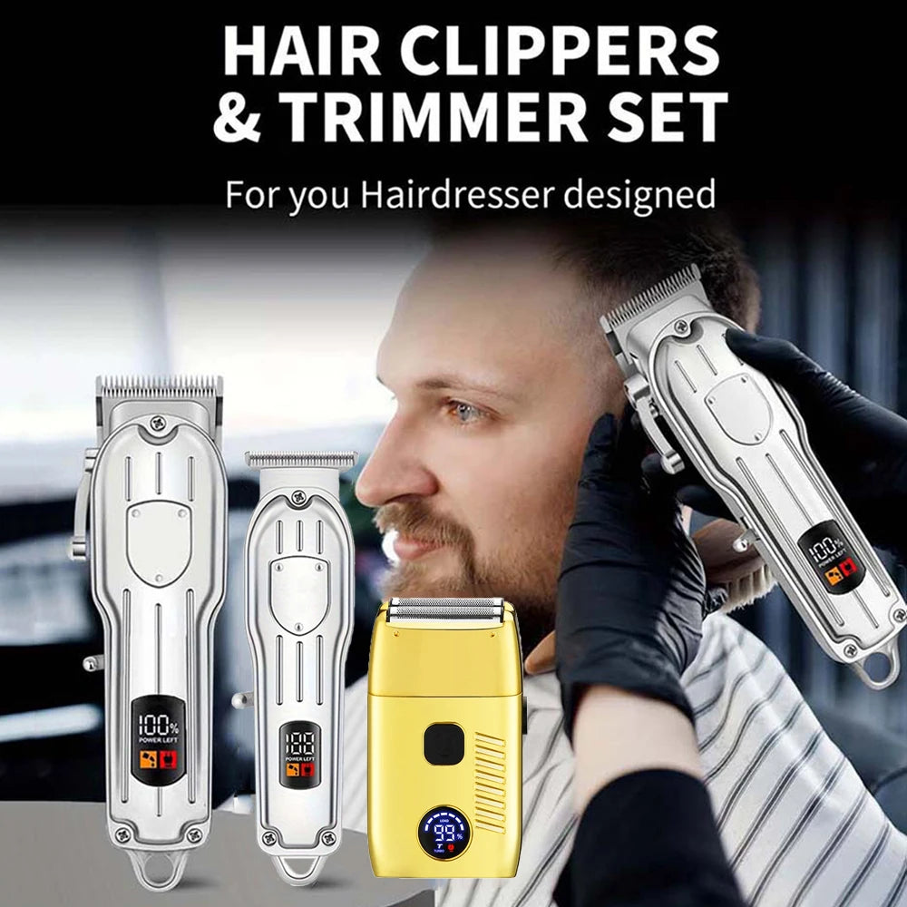 Rechargeable Hair Clipper & Trimmer Kit