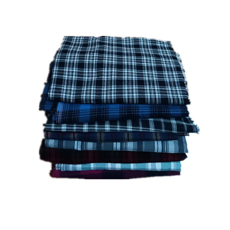 Cotton Twill Plaid Fabric by the Meter