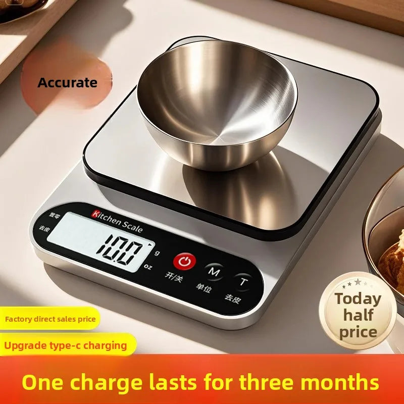 Kitchen Scale Electronic Scale Household Small Precision Electronic Weighing High Precision Food Scale Baking Gram Weighing