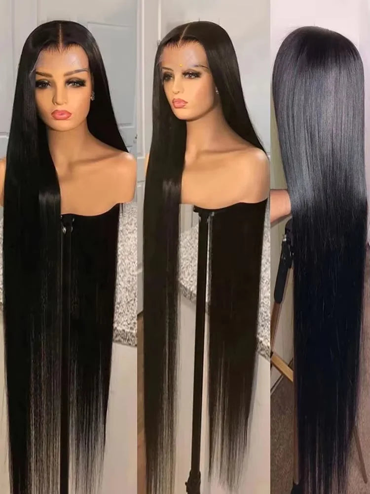 250% Density HD Lace Frontal Bone Straight Wig - detail view