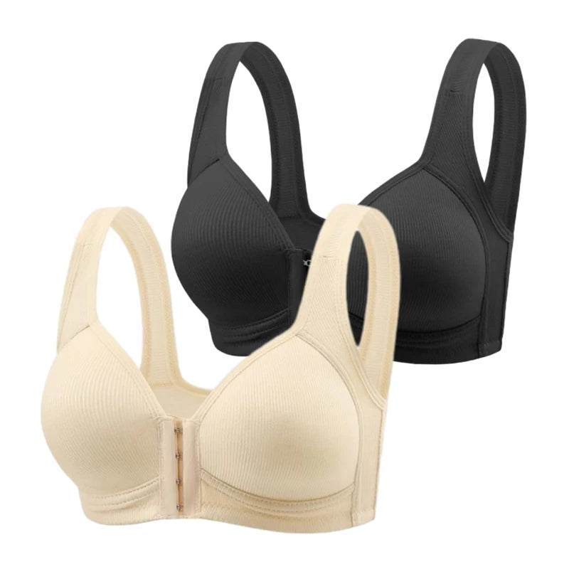 Seamless Front-Closure Push-Up Bra