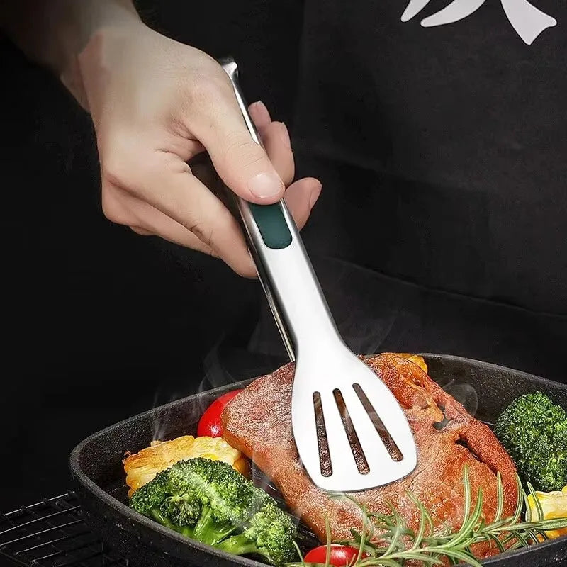 Stainless Steel Food Tongs - detail view