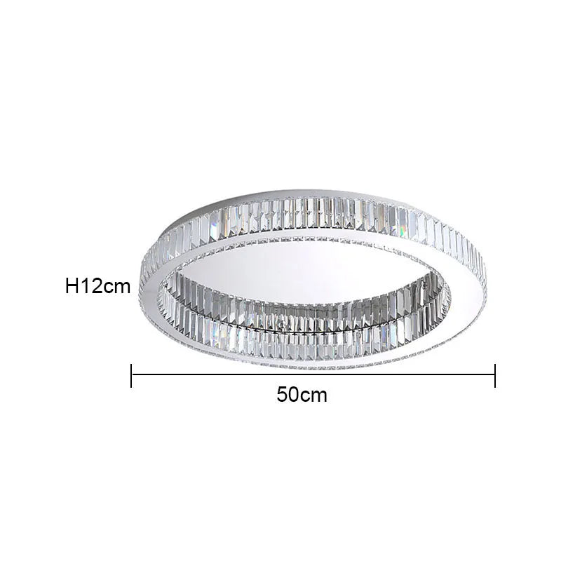 Round Crystal Ceiling Lamp, Luxury
