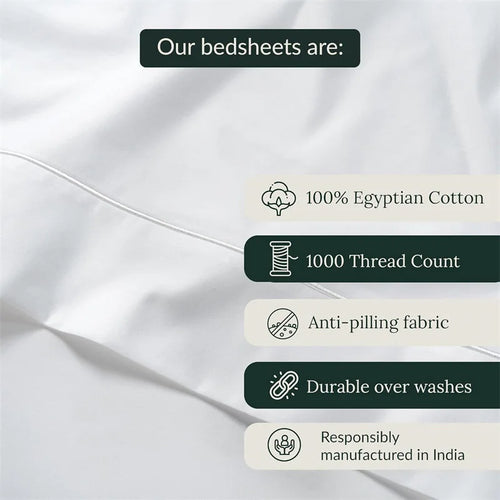 1000TC Egyptian Cotton Bed Sheet Set - alternate view