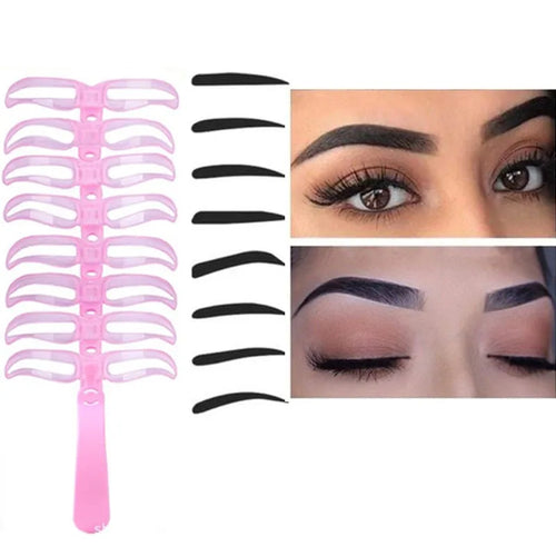 8-Piece Eyebrow Shaping Stencil Kit