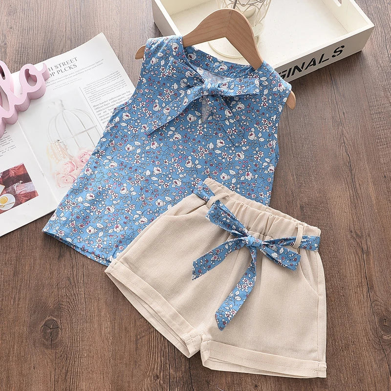 Baby Girls' Vest & Shorts Set