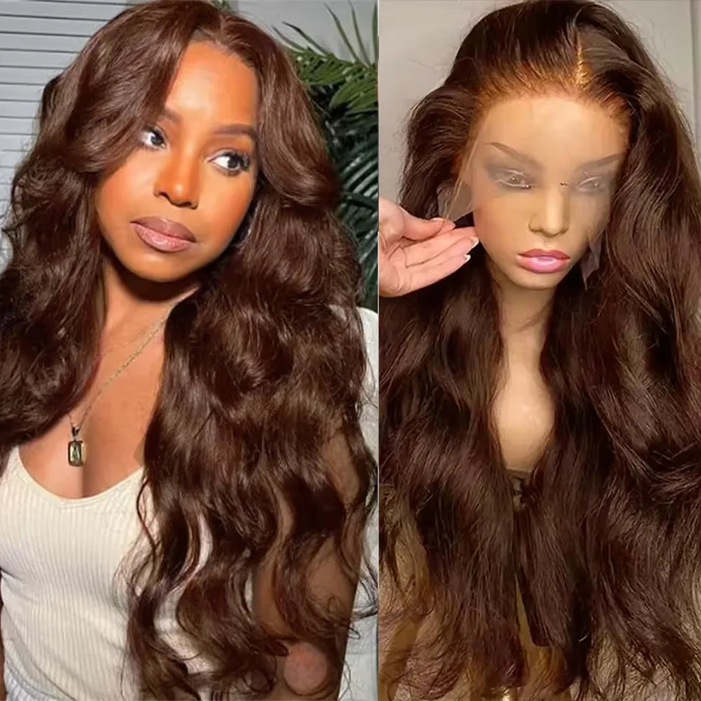Chocolate Brown Body Wave HD Lace Wig