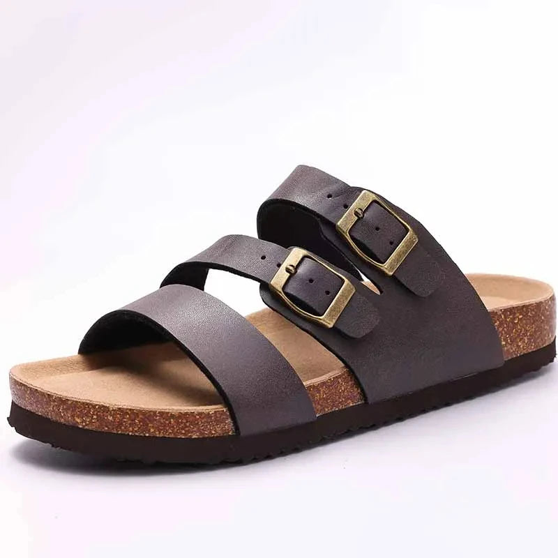 Cork Suede Mules Slippers