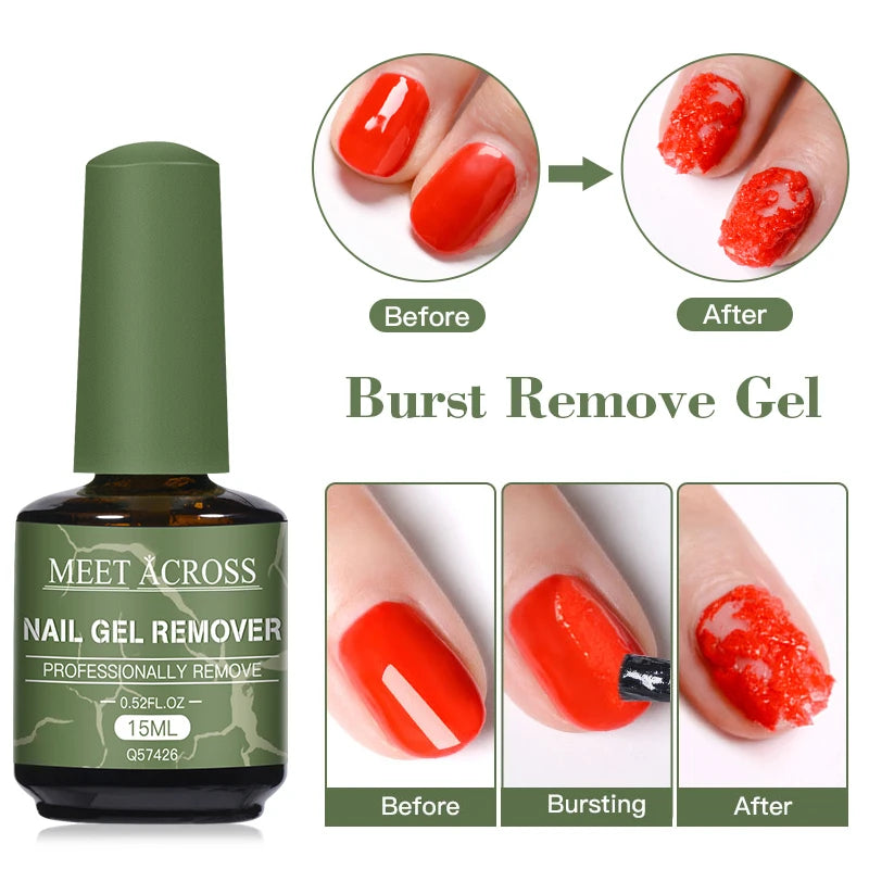 1/4bottle Nail Gel Remover Polish Soak-Off 3 Minutes Quickly & Easily Removes Gel Polish 0.5fl.Oz Professional Non-Irritating