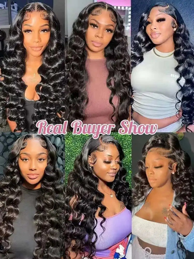 13x6/13x4 HD Loose Deep Wave Lace Frontal Wig – Brazilian Water Wave Human Hair, 250% Density, up to 42"