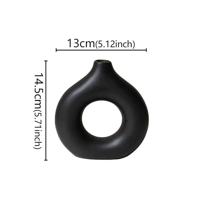Minimalist Donut-Shaped Flower Vase