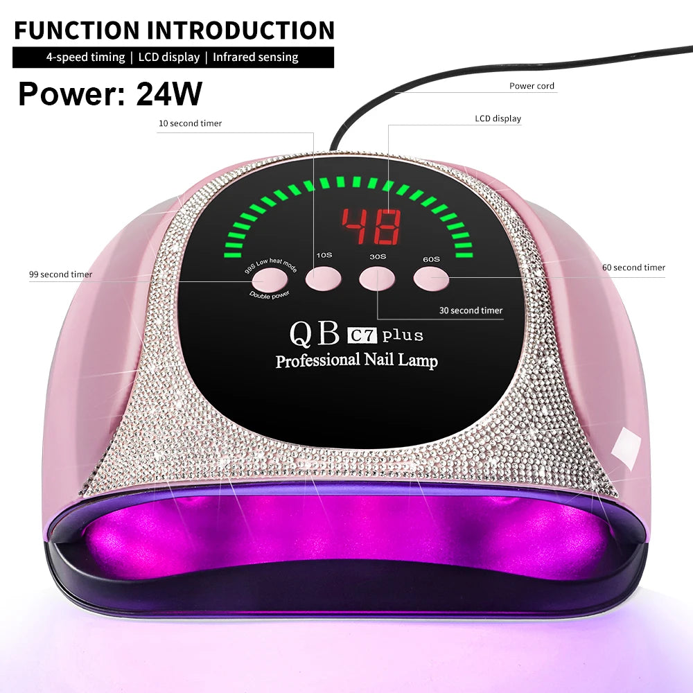 Professional 57-LED UV Nail Lamp - detail view