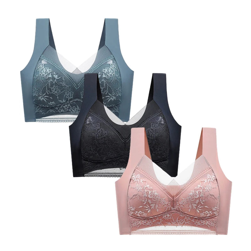 3-Piece Lace Push-Up Bra Set