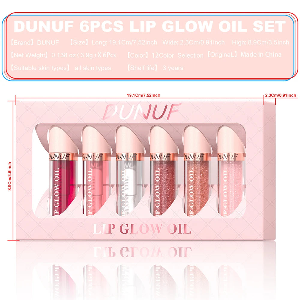 6-Piece Hydrating Lip Gloss Oil Set
