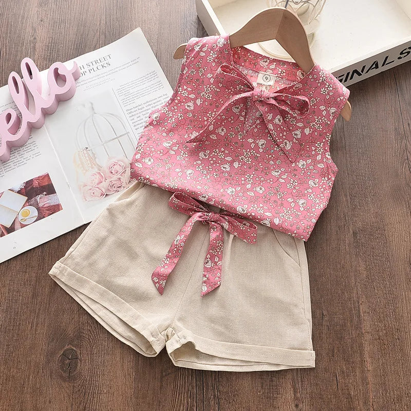Baby Girls' Vest & Shorts Set