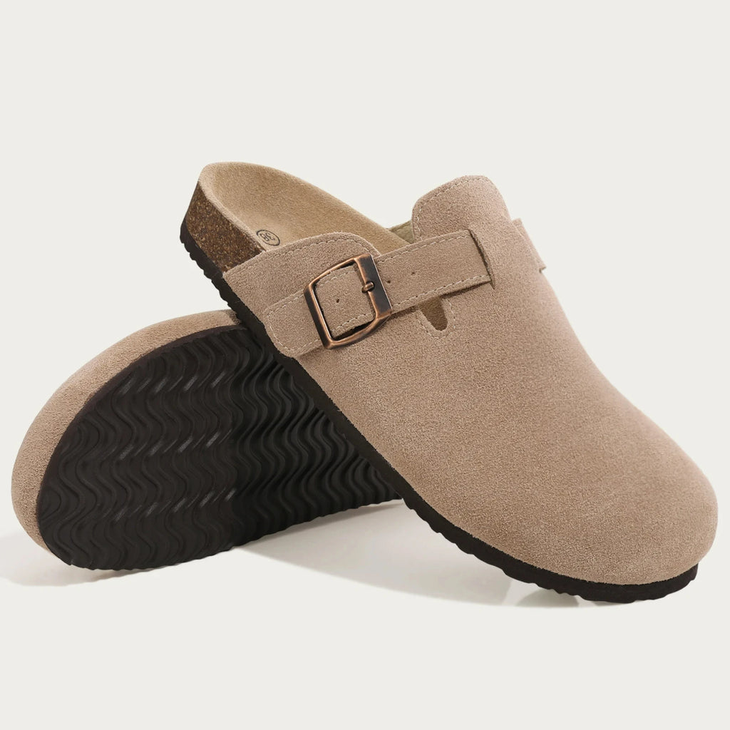 Cork Suede Mules Slippers - detail view