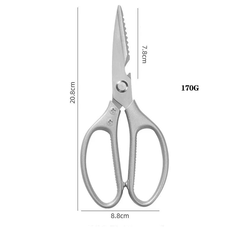 Kitchen Stainless Steel Kitchen Scissors - Suitable For Home Use For Cutting Chicken Bones Meat And Fish - Large Scissors