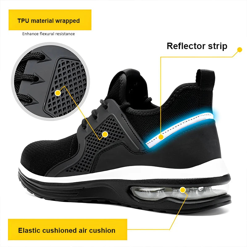 Men's Steel Toe Safety Work Shoes - alternate view