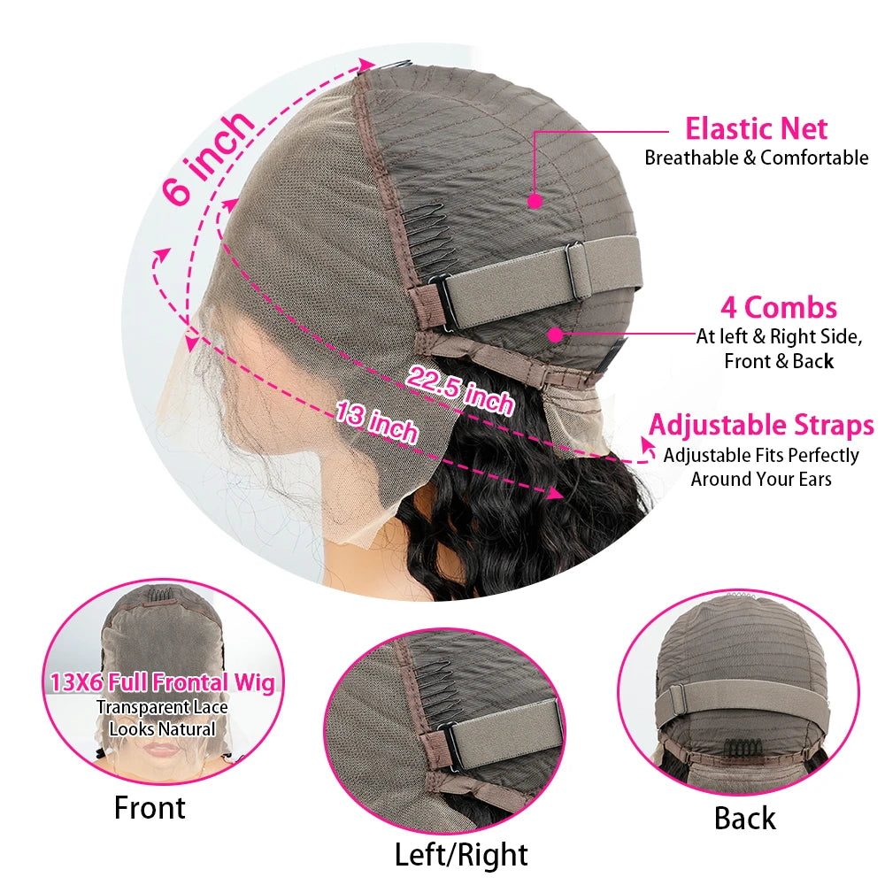 Chocolate Brown Body Wave HD Wig