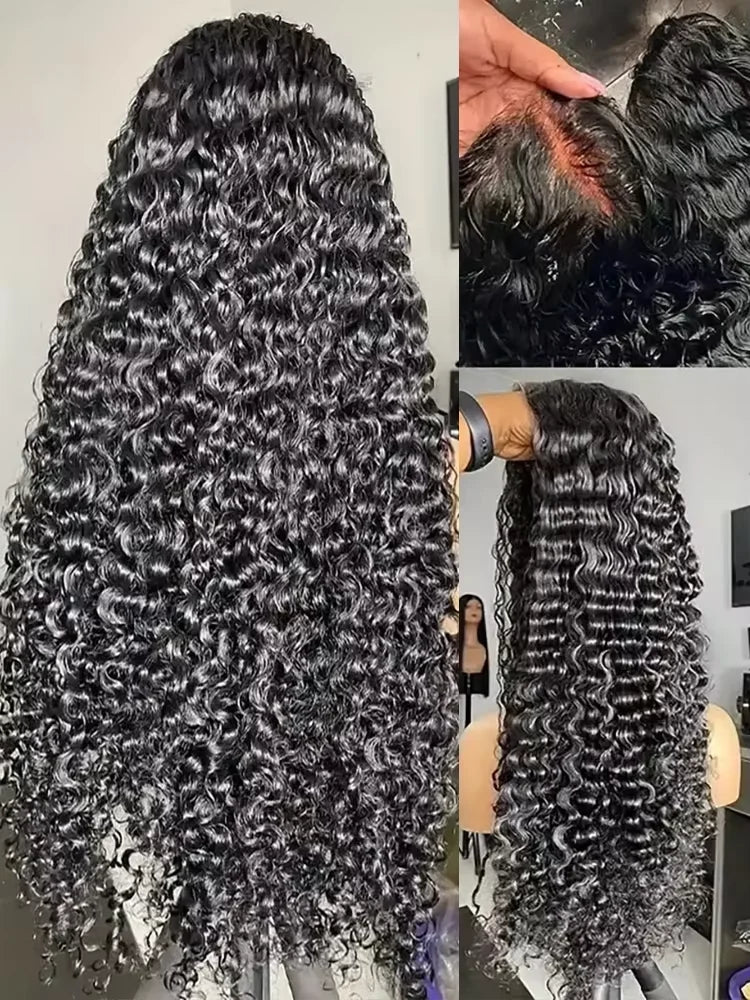HD Lace Front Wig, Raw Deep Wave & Curly - detail view