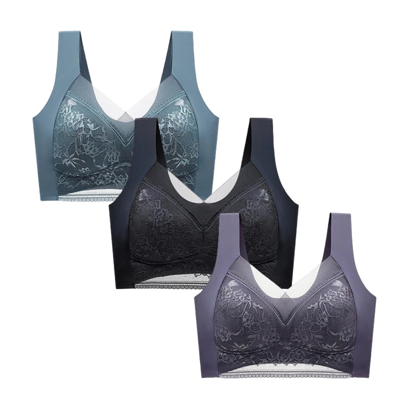 3-Piece Lace Push-Up Bra Set