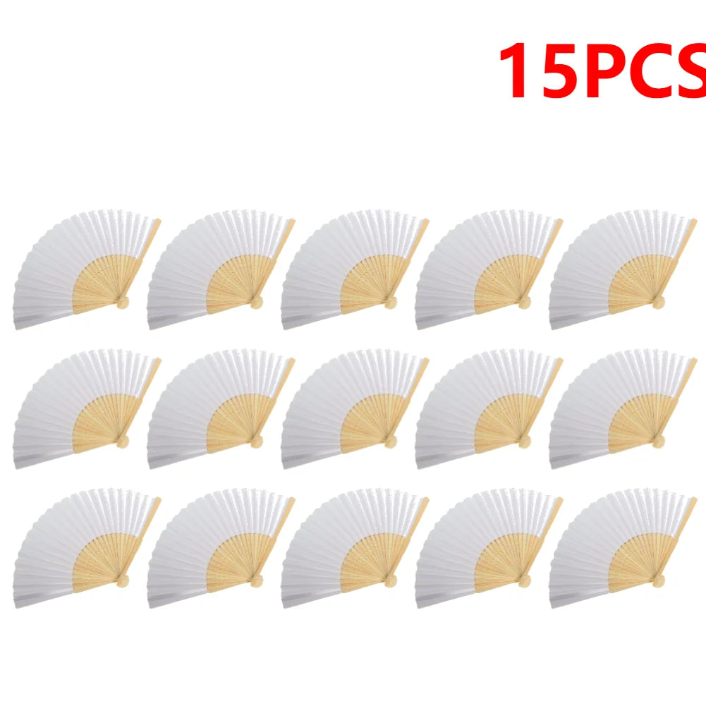DIY Blank Paper Folding Fans