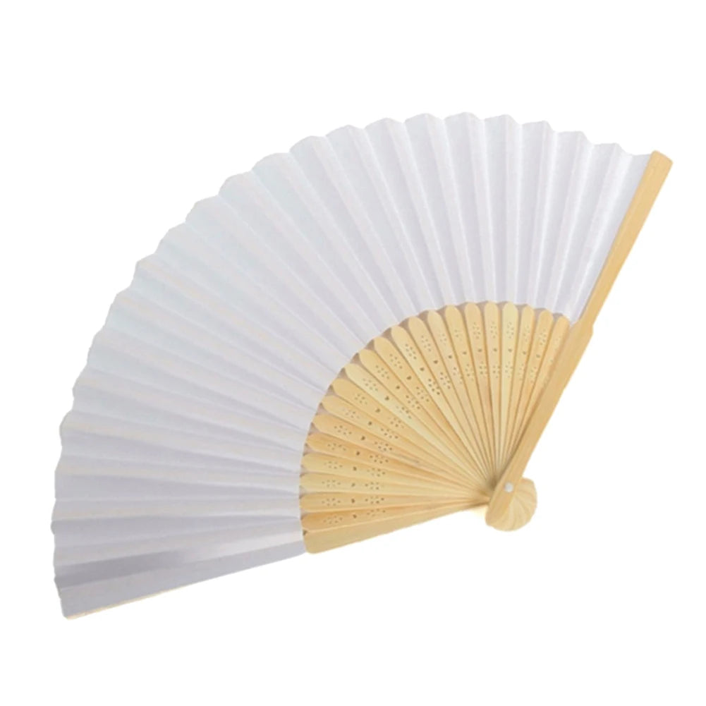 DIY Blank Paper Folding Fans - alternate view