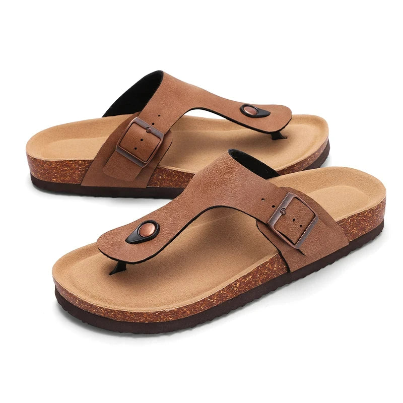 Cork Suede Mules Slippers