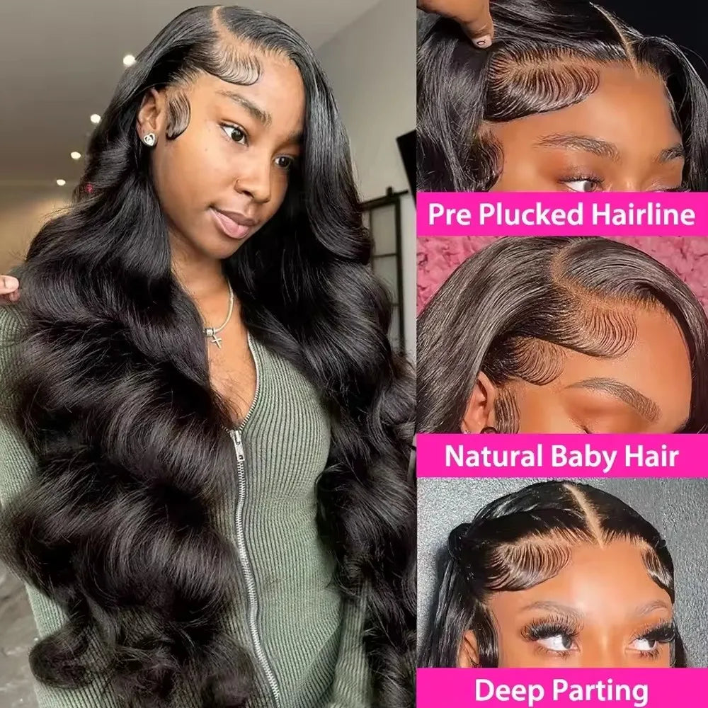 34-Inch Body Wave HD Lace Front Wig
