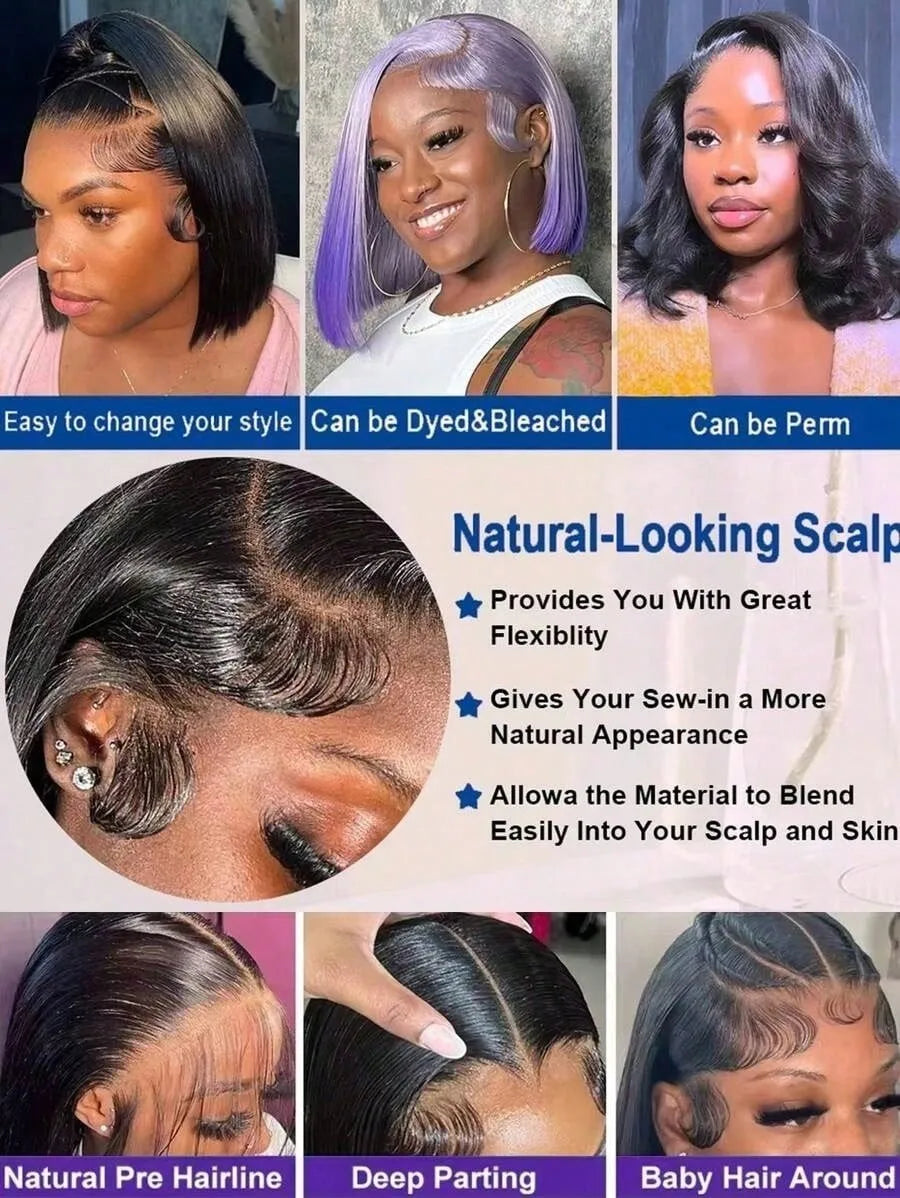 13x4/13x6 HD Lace Frontal Wig – Body Wave Human Hair, 5x5 Glueless Closure, up to 42"