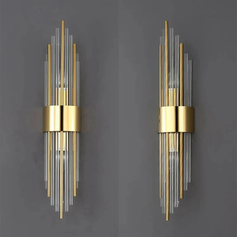 Crystal Glass Tube Wall Lamp