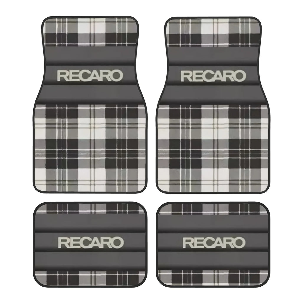 4pcs RECARO -Heavy-Duty All-Weather Floor Mats - Fit For Driver's Footwell With Pedal Cutouts - Easy-to-Clean Car Interior Prote
