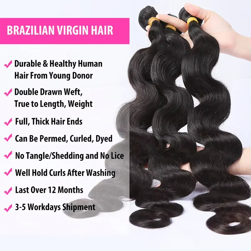Peruvian Body Wave Human Hair Bundles