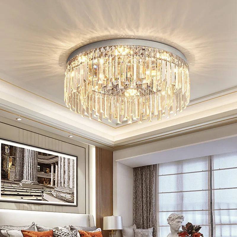 Round Crystal Ceiling Lamp