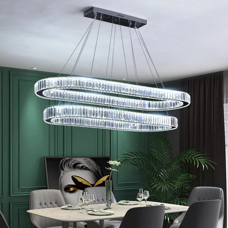 Luxury Crystal Pendant Chandelier - detail view
