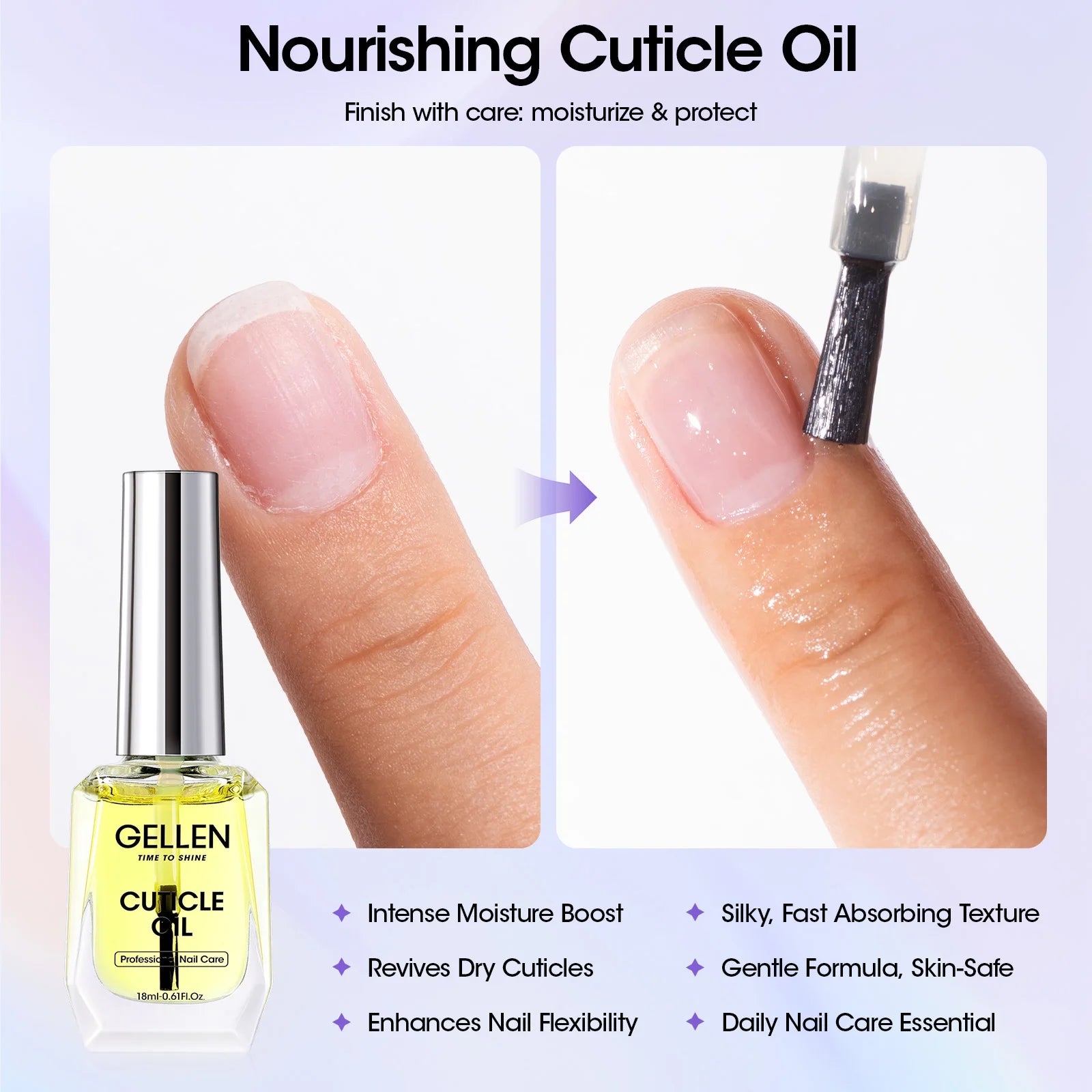 GELLEN Professional Nail Gel Remover Kit Fast Removal No Foil Cuticle Oil Liquid Latex UV Gel Polish Remover Manicure Tools