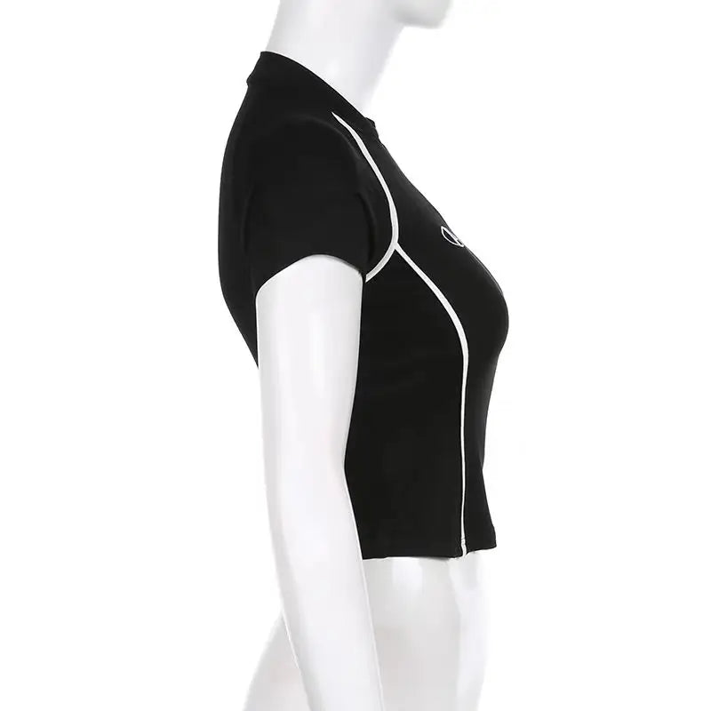 Y2K Streetwear Oversized Crop Tee